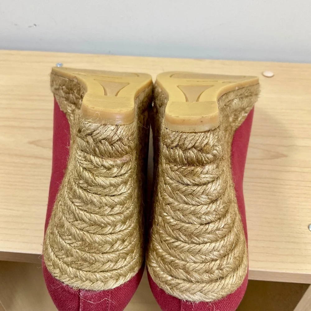Viscata Barcelona Espadrille Wedge Heels Red (39) - Picture 6 of 10